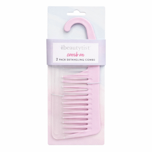 Hanging Detangling Comb – Pink (2 Pieces)