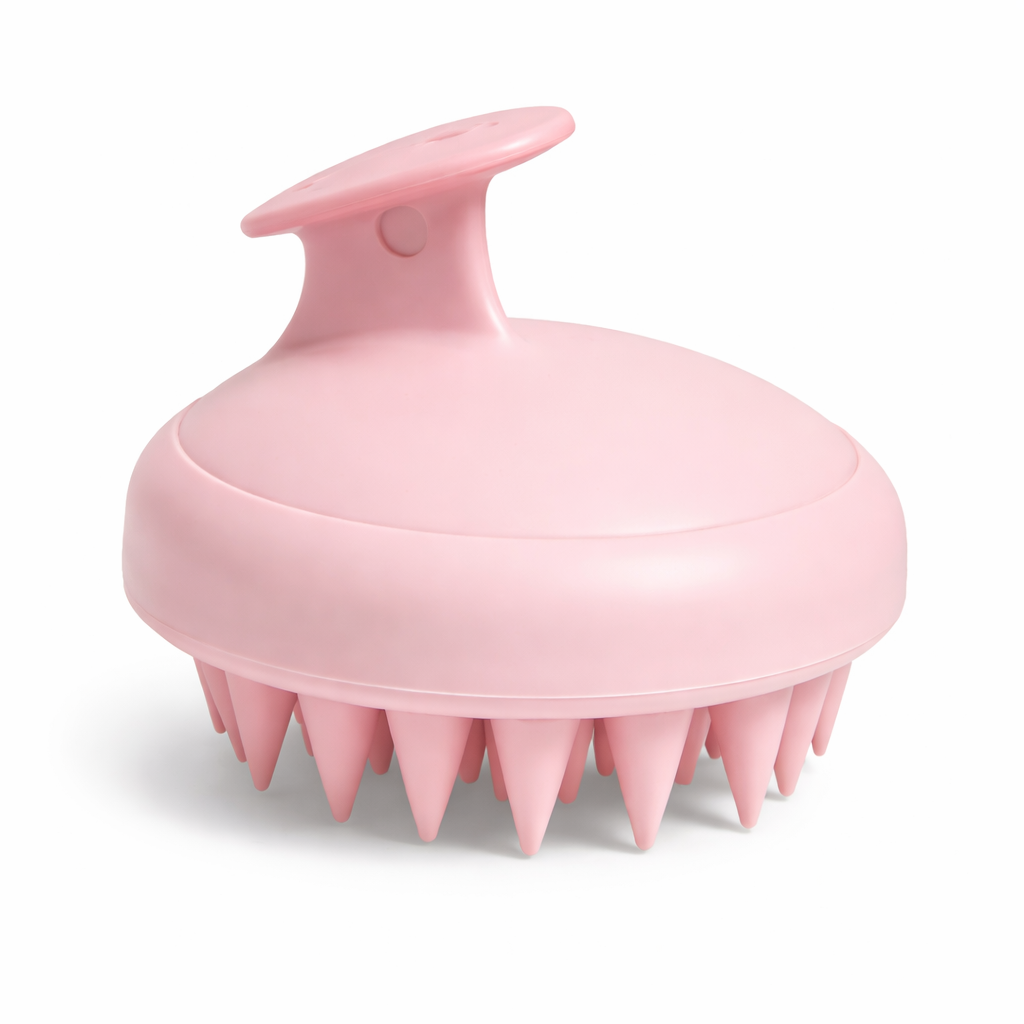 Silicone Scalp Massage Brush – Pink - Grace Silicone Scalp Massage Brush – Pink