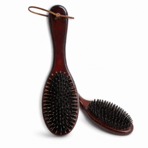 Wooden Oval Hair Brush – Natural Bristles